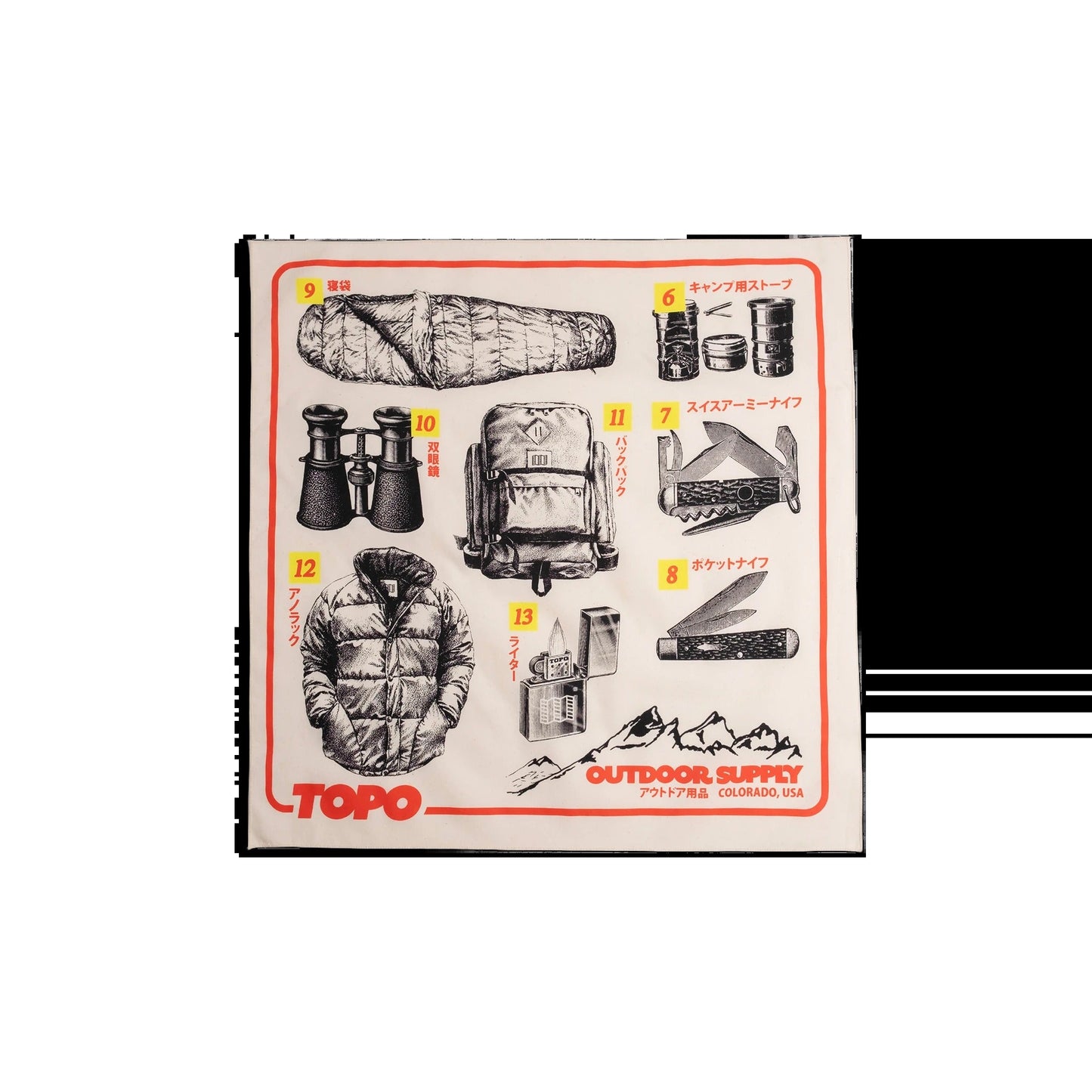 Topo Designs x Pine Printshop Catalog Bandana